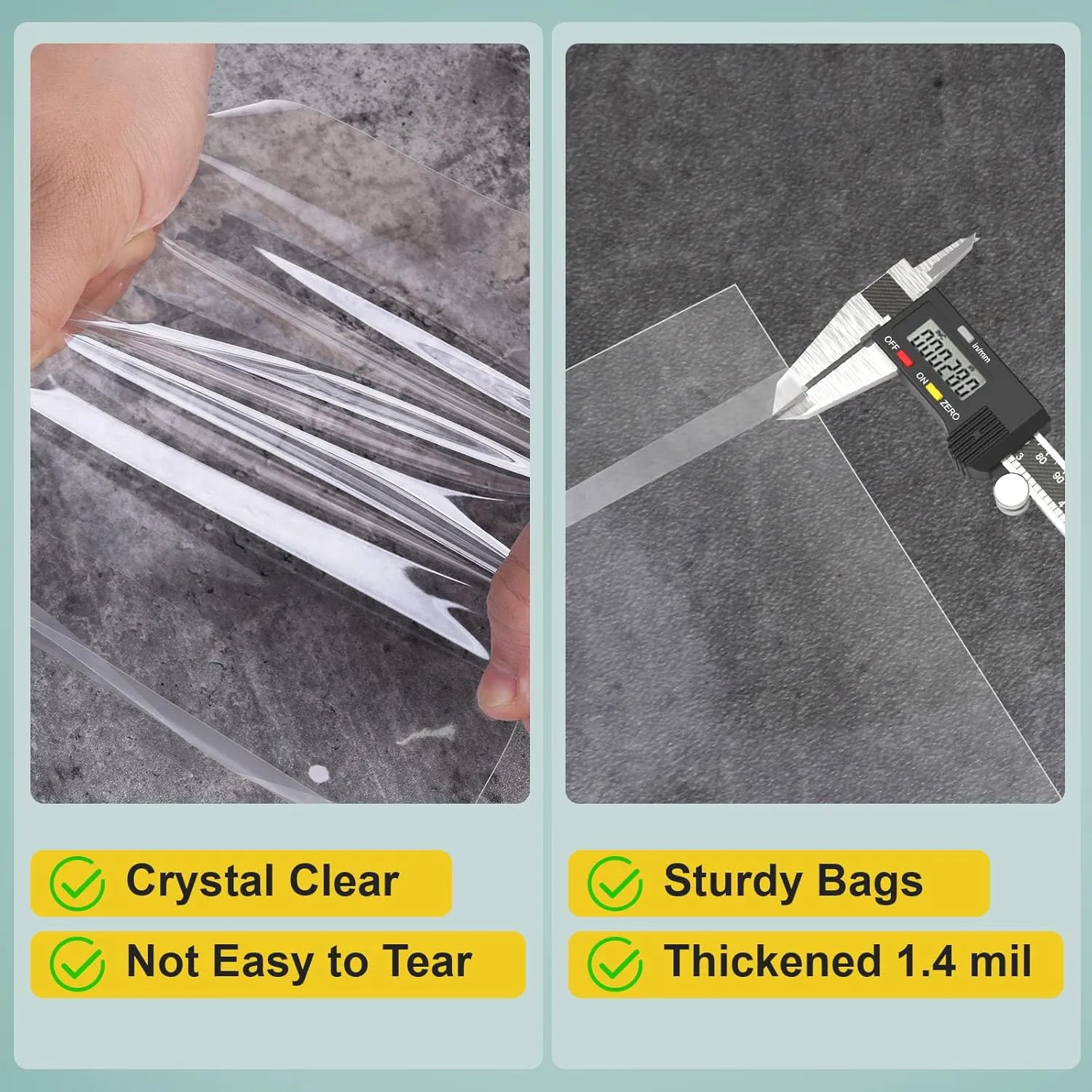 13x18 inch 20Pcs Clear Cellophane Bags Clothing Bag Self Adhesive Resealable Sealing Plastic Cello for Clothes, Gifts, Crafts Small Business Packaging