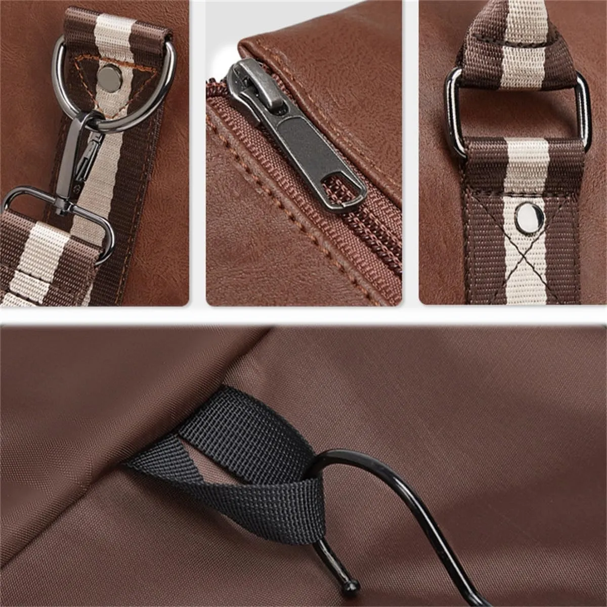2-in-1 Travel Garment Bag Duffel/Hanging Carry on Travel Case, Convertible Foldable Garment Duffle Suit Travel Bag (Brown,50 * 28 * 30cm)