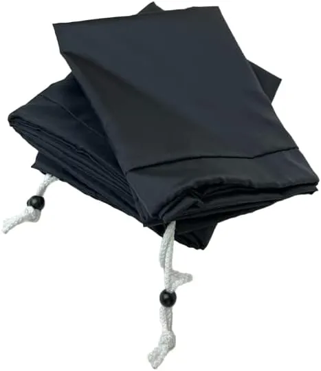 (2 Pack) Multipurpose Extra Large Heavy Duty Nylon Laundry Storage Bag, size: 30" x 50", with Drawstring, Machine Washable, color: Black