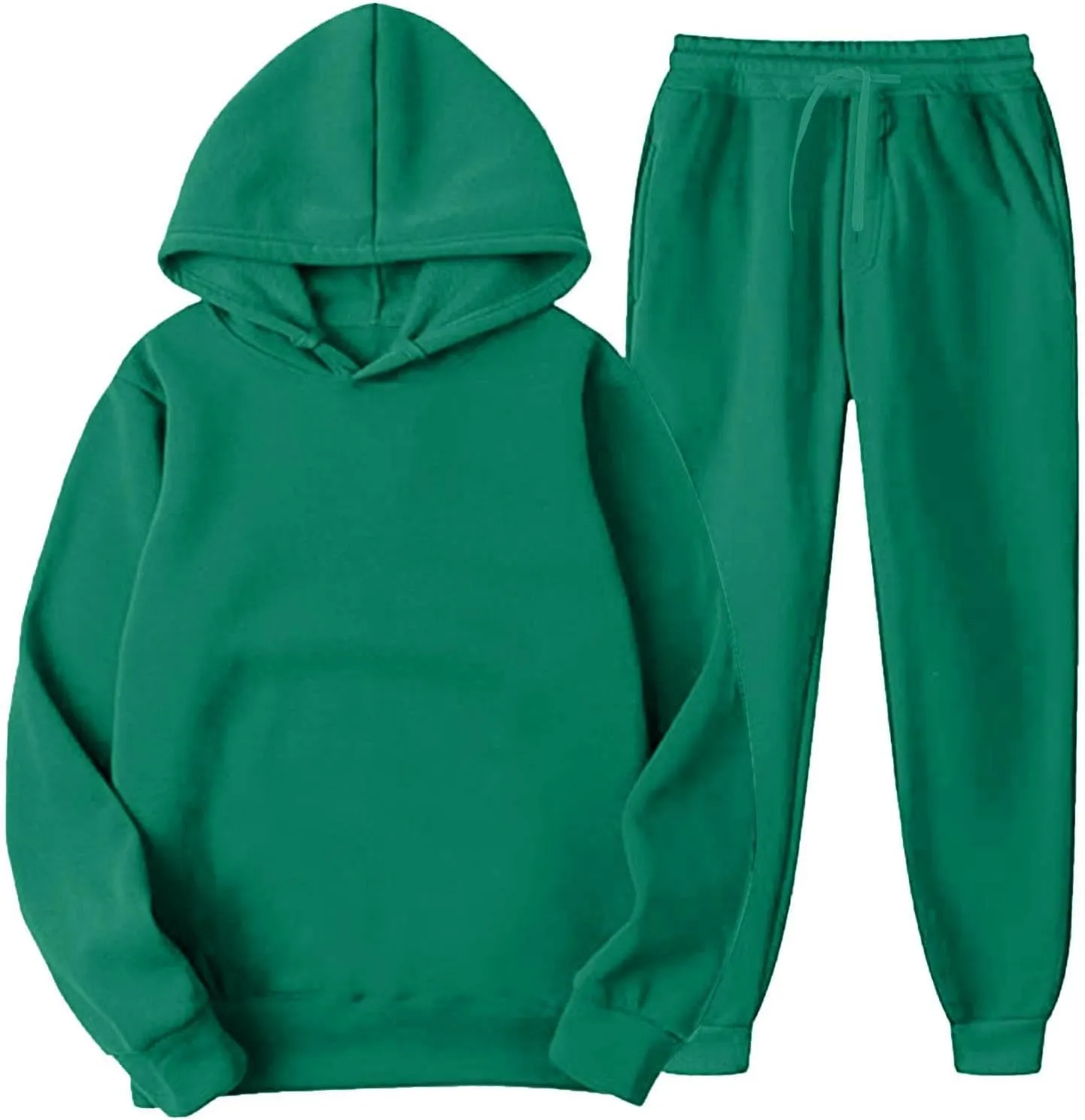 2 Piece Sweatsuit Set Women Oversized Long Sleeve Hoodie Pullover Sweatshirt with Tracksuit Jogger Sweatpants 2024