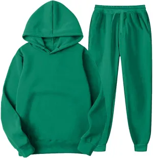 2 Piece Sweatsuit Set Women Oversized Long Sleeve Hoodie Pullover Sweatshirt with Tracksuit Jogger Sweatpants 2024