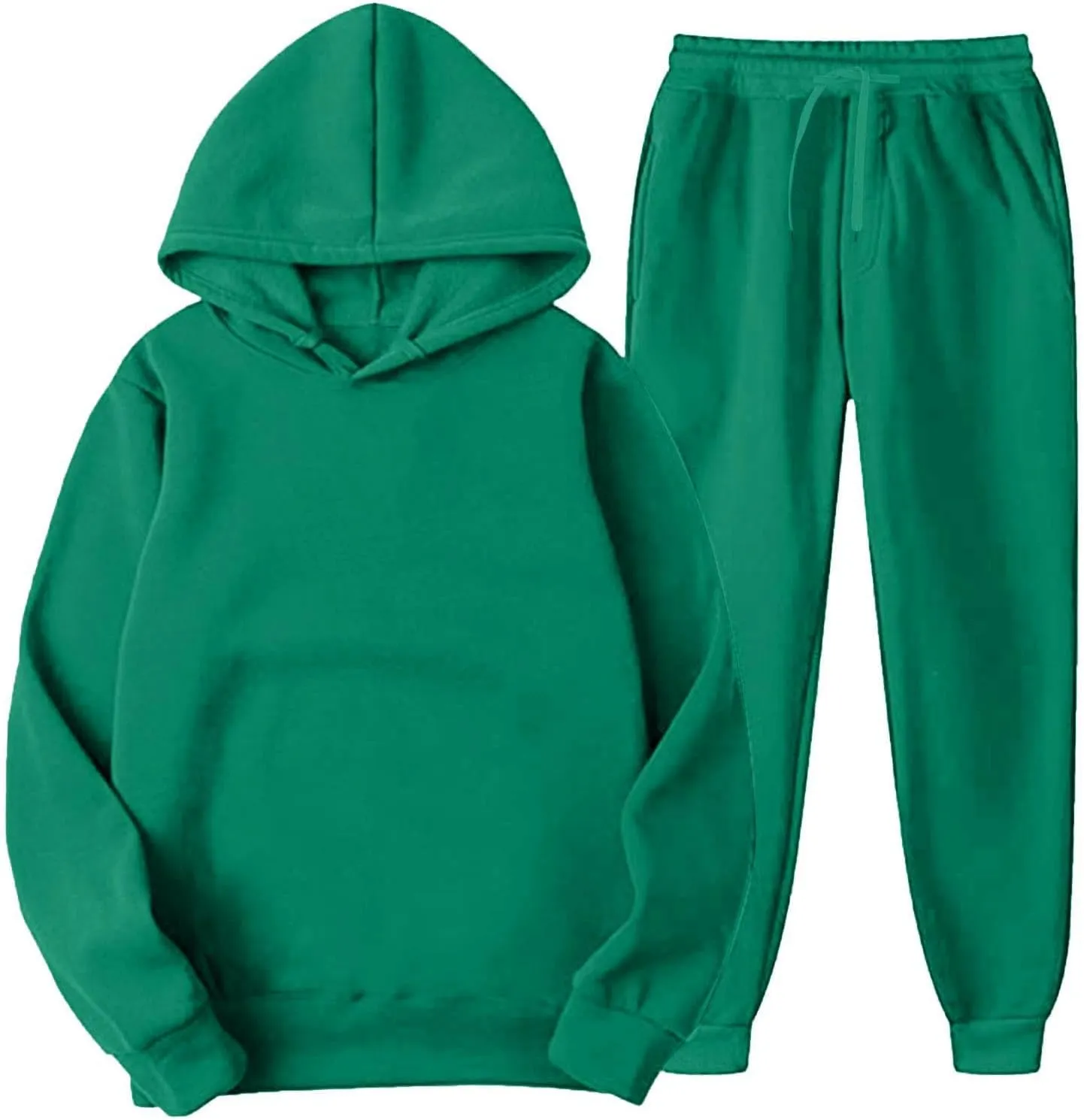 2 Piece Sweatsuit Set Women Oversized Long Sleeve Hoodie Pullover Sweatshirt with Tracksuit Jogger Sweatpants 2024