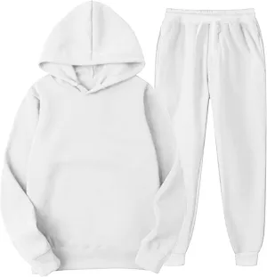 2 Piece Sweatsuit Set Women Oversized Long Sleeve Hoodie Pullover Sweatshirts with Tracksuit Jogger Sweatpants 2024