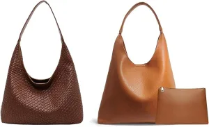 2025 Leather Tote Bag for Women Top-handle Shoulder Bag, Hobo Bags Large Capacity Soft Vegan Crossbody Handbag Underarm
