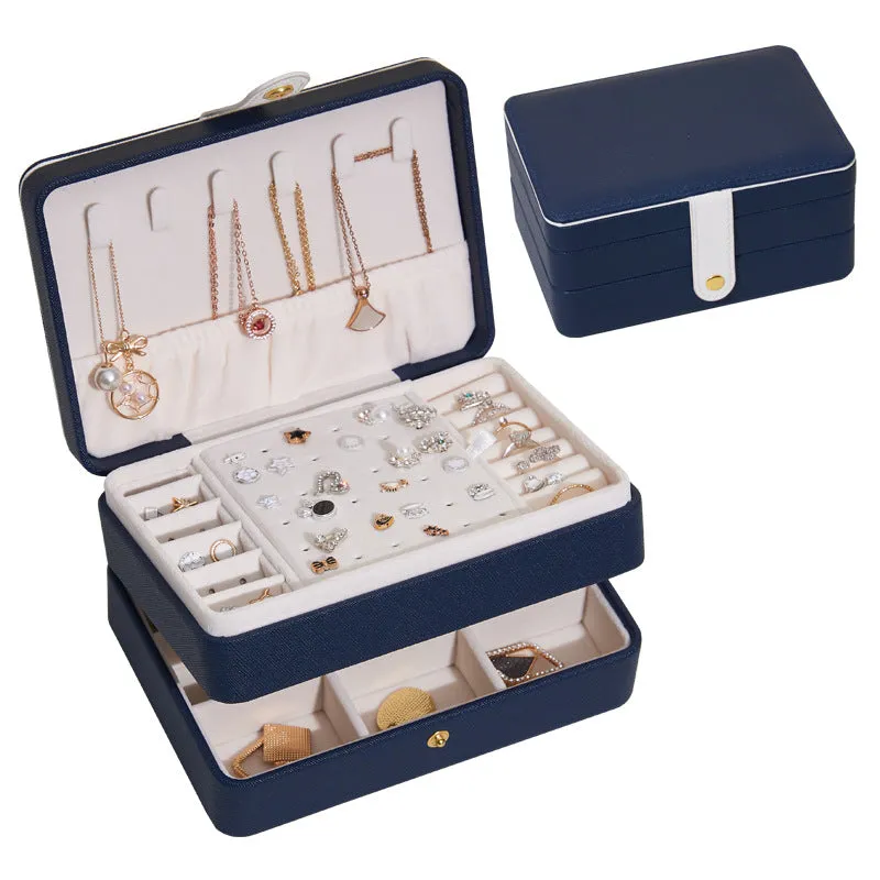 3-layer Luxury Jewelry Box, Travel Portable Jewelry Case
