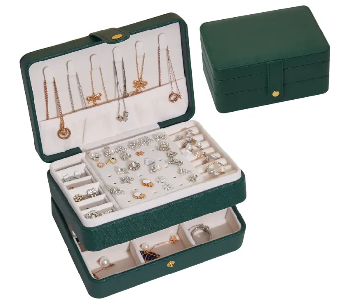 3-layer Luxury Jewelry Box, Travel Portable Jewelry Case