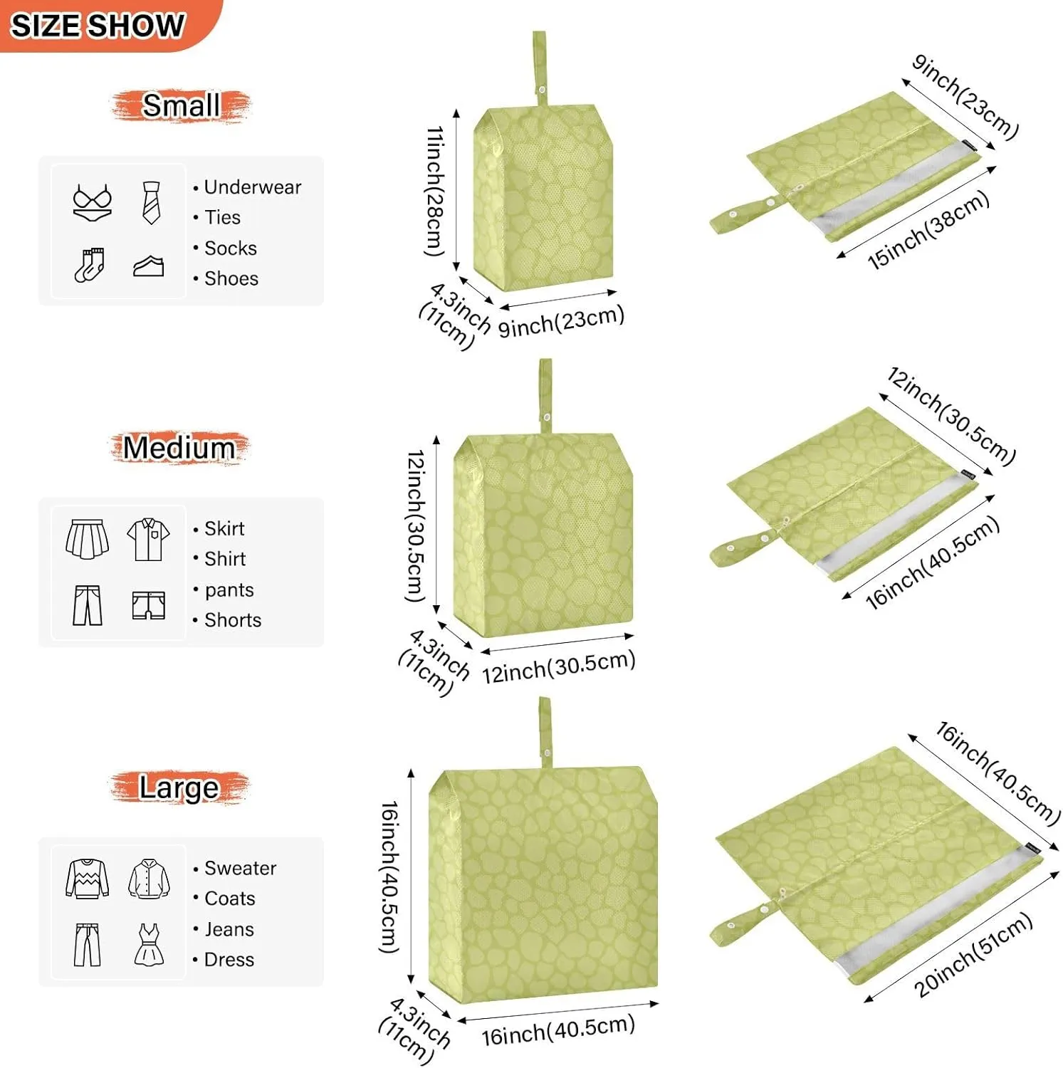 3 Set Travel Packing Cubes For Suitcases, Dinosaur Skin, Stackable, Garment Bag Closet Storage, Luggage Space Saver, Luggages Management Personnel