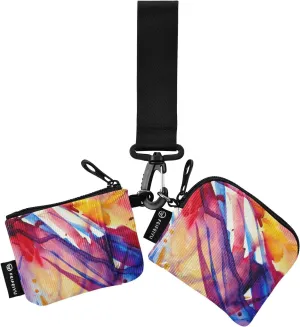 Abstract Modern Painting Wristlet Keychain Wallets for Women Portable Small Coin Purse