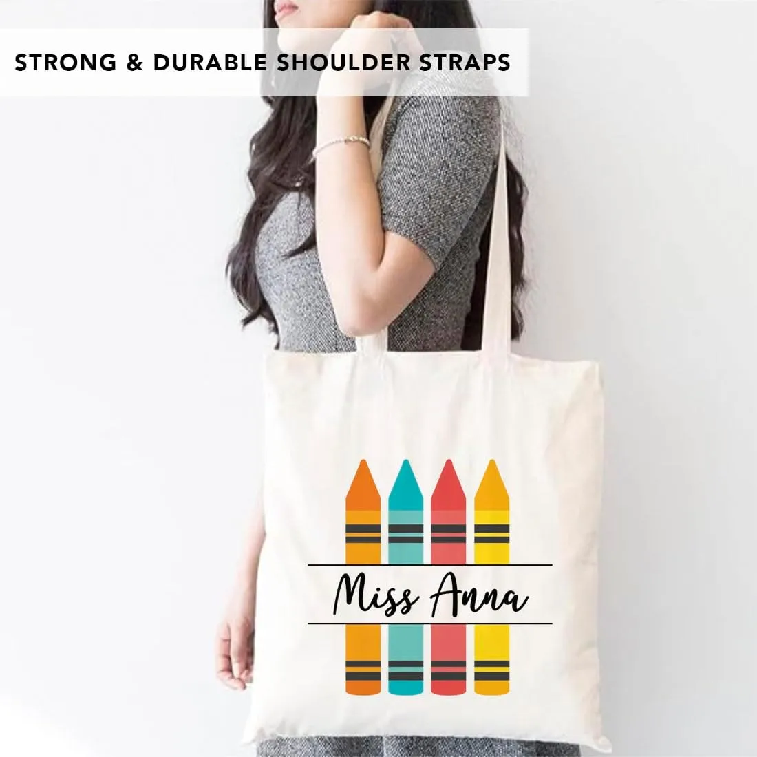 Andaz Press 15" x 15.75" Tote Bags - Best Teacher Gifts for Women