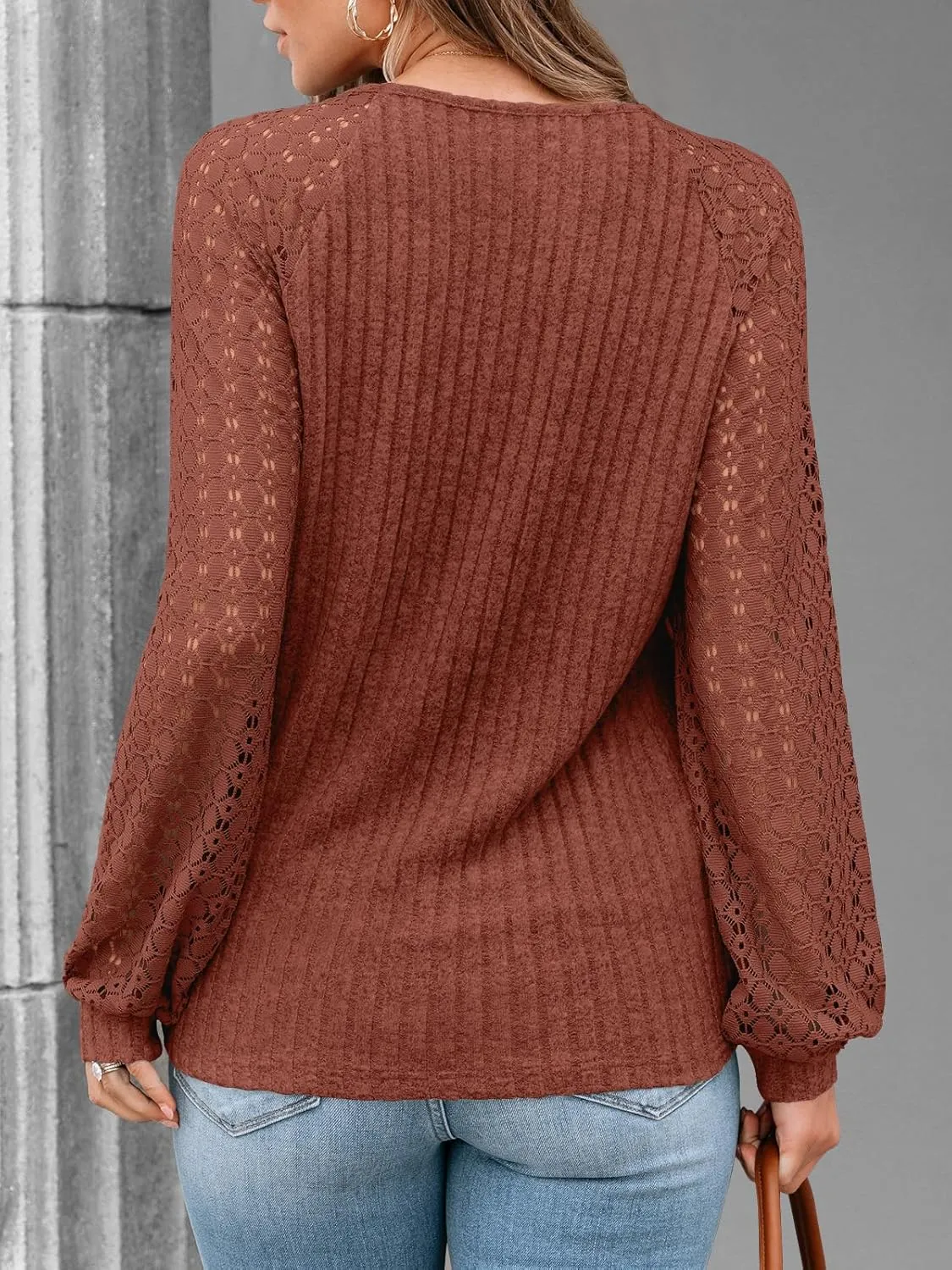 AUTOMET Women Long Sleeve Shirts Fall Lace Tops 2025 V Neck Sweaters Dressy Casual Business Winter Fashion Tunic Blouses