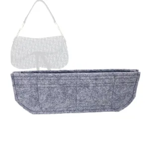 Bag Organizer for Dior Double Saddle Handbag - Premium Felt Purse Handbag Insert Liner Shaper (Handmade) Soft Structure Support (25 Color Options)
