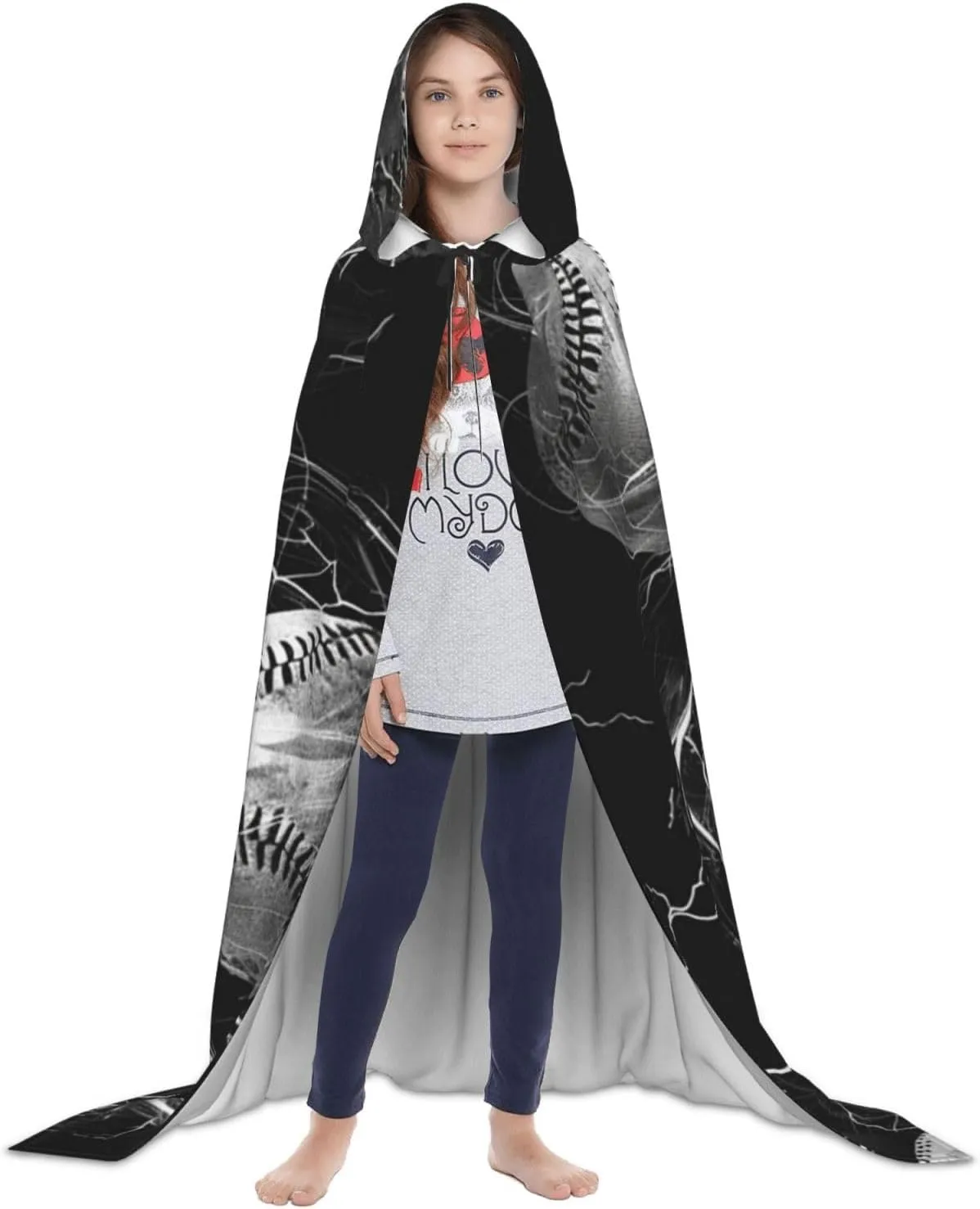 Basketball Halloween Cape For Teenagers, Hooded Cloak Long Cape Costume Cloak For Party Or Cosplay