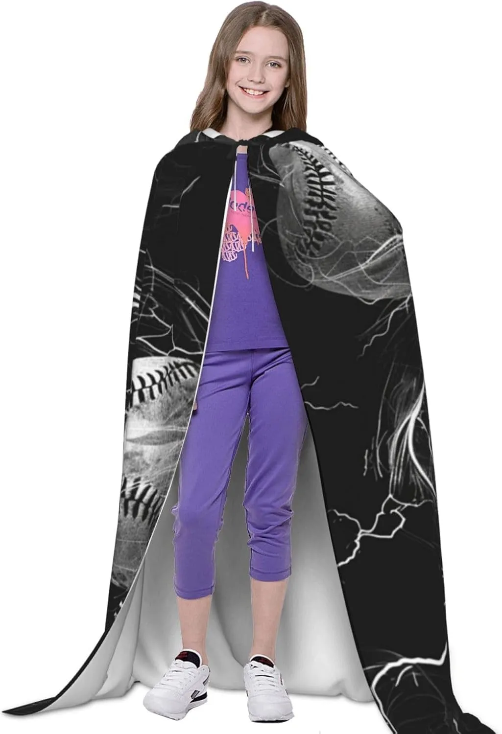Basketball Halloween Cape For Teenagers, Hooded Cloak Long Cape Costume Cloak For Party Or Cosplay