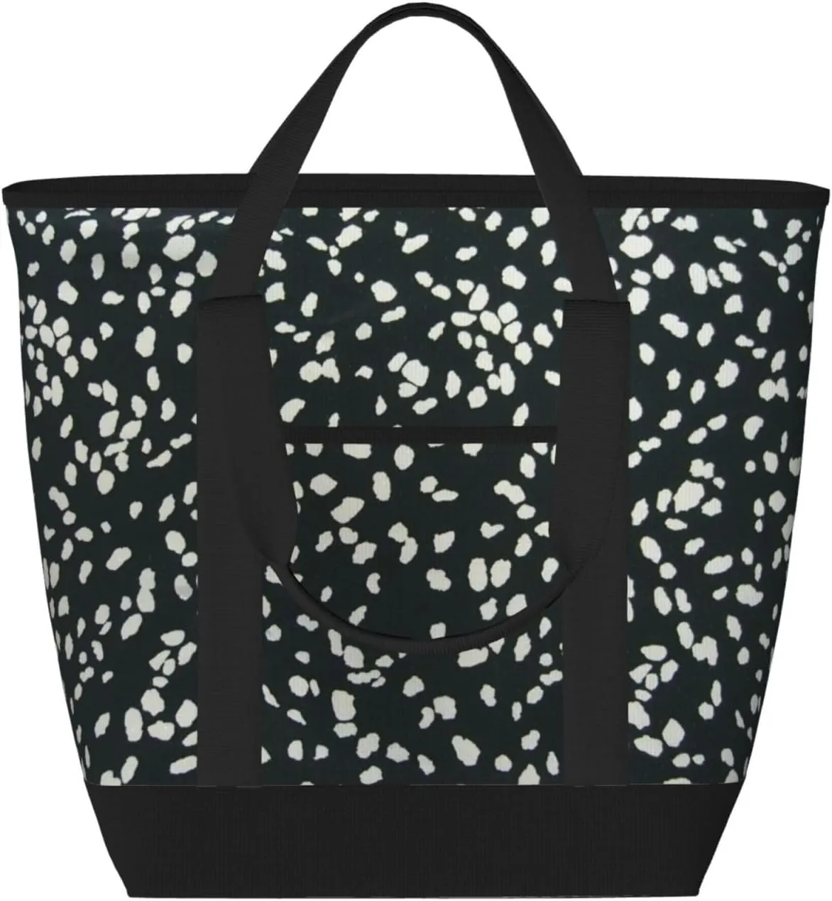 Black and White Leopard Women's tote bags and reusable women's beach bags are suitable for travel insulation and cooling bags.