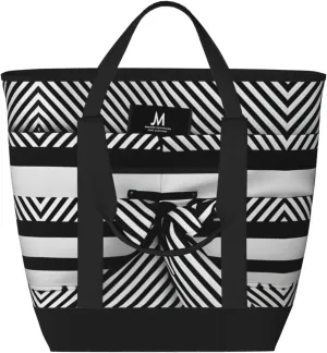 Black White Stripe Women's tote bags and reusable women's beach bags are suitable for travel insulation and cooling bags.