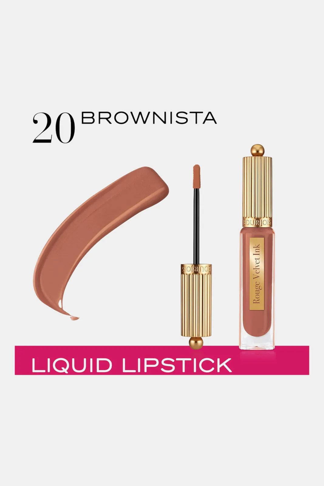 Bourjois Rouge Velvet Ink Lipstick 20- Brownista