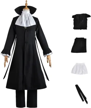 Bungo Stray Dogs Nakahara Chuuya Cosplay Costume Mens Halloween Party Suit Trench Coat Jacket Vest Shirt Pants