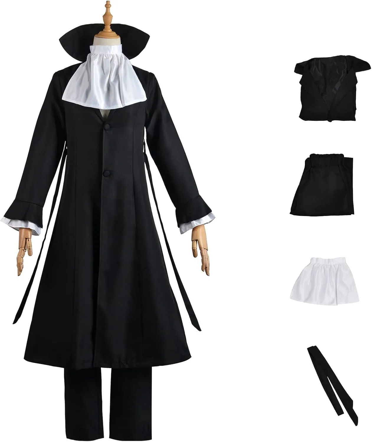 Bungo Stray Dogs Nakahara Chuuya Cosplay Costume Mens Halloween Party Suit Trench Coat Jacket Vest Shirt Pants