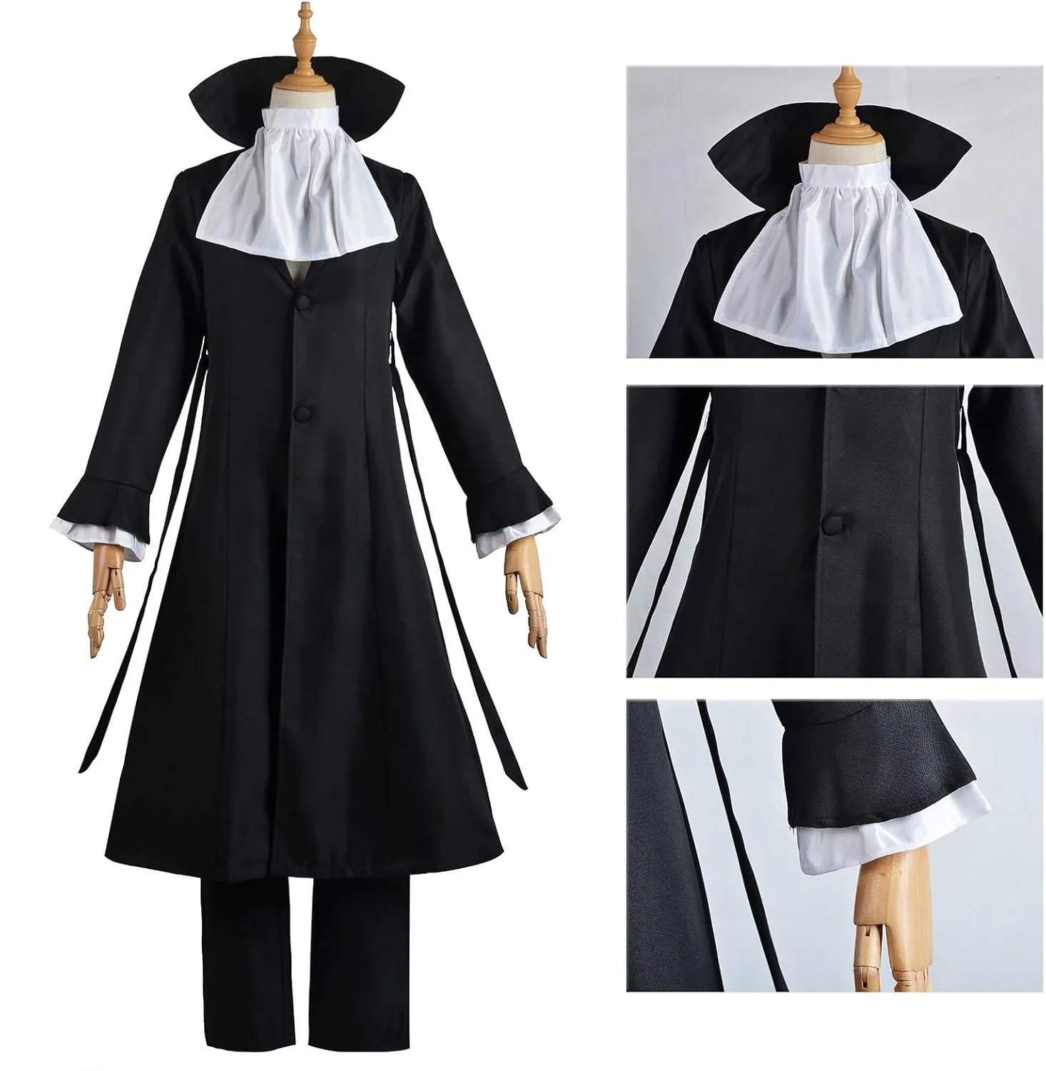 Bungo Stray Dogs Nakahara Chuuya Cosplay Costume Mens Halloween Party Suit Trench Coat Jacket Vest Shirt Pants