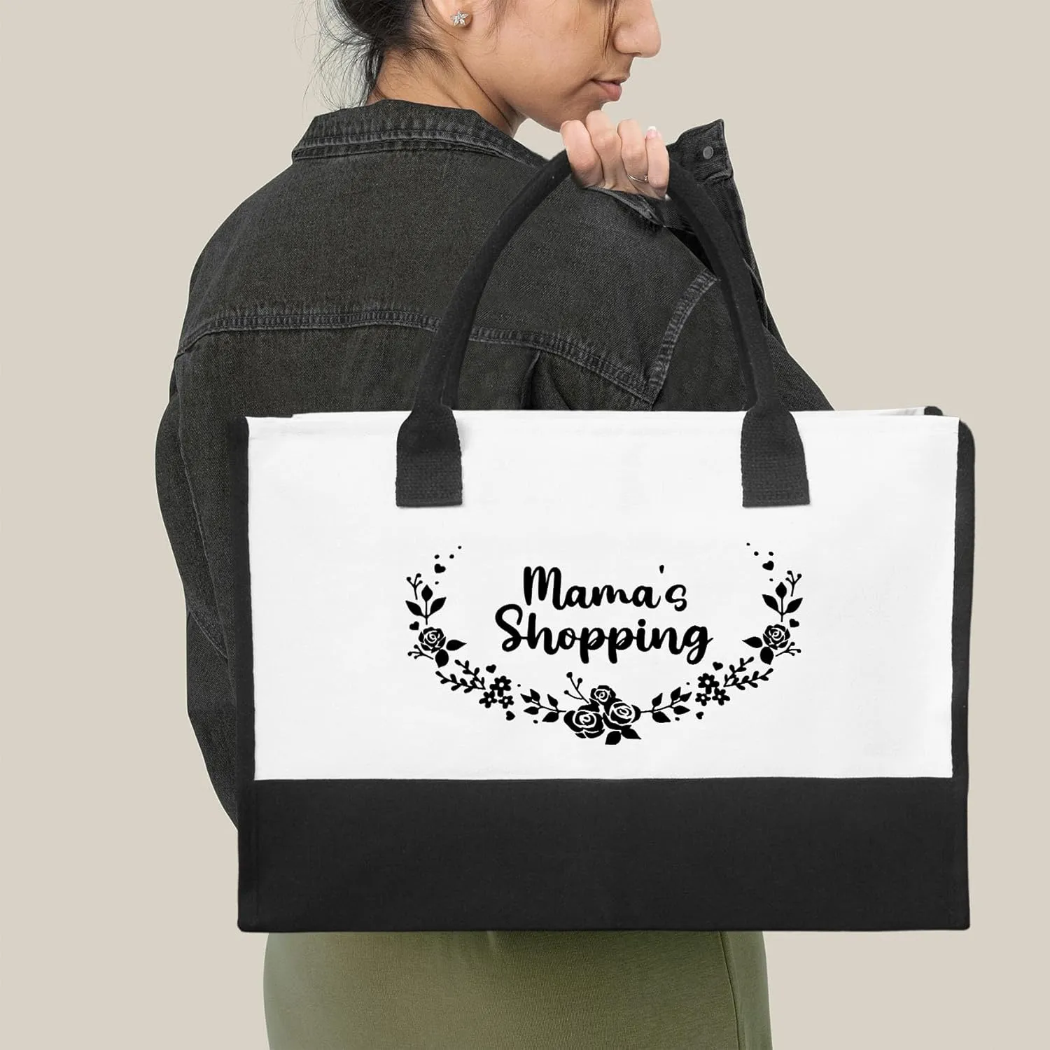 Canvas Tote Bag Canvas Beach Bag for,Shopping Bag,Mothers Day Christmas Birthday Gifts,Thoughtful Gifts.