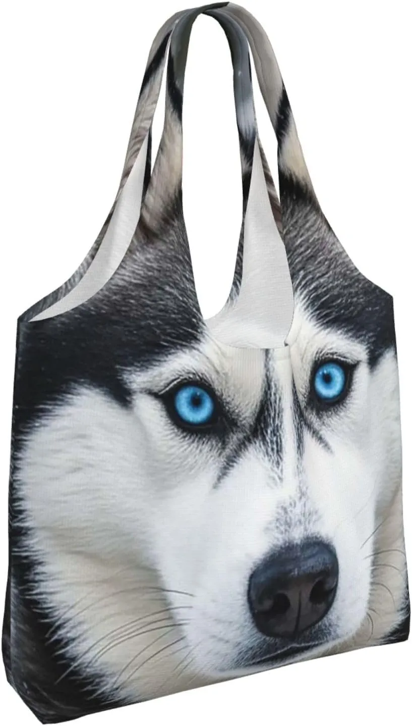 Canvas Tote Bag Reusable Grocery Bags Lightweight Handbag Cartoon Giraffe Tote Bag for Shopping Cloth Bags