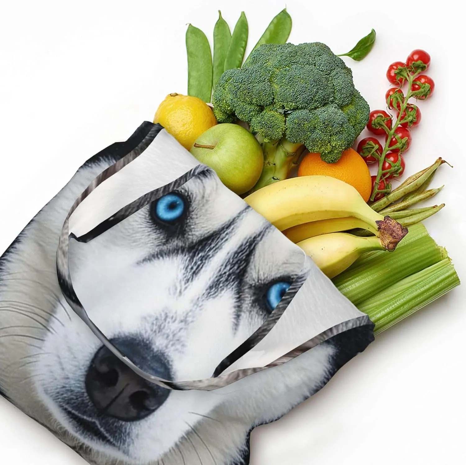 Canvas Tote Bag Reusable Grocery Bags Lightweight Handbag Cartoon Giraffe Tote Bag for Shopping Cloth Bags