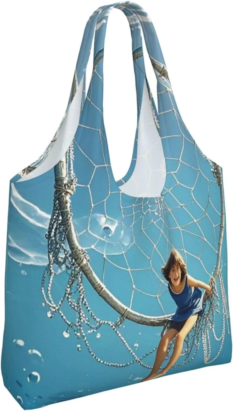Canvas Tote Bag Reusable Grocery Bags Lightweight Handbag Color butterfly flower Tote Bag for Shopping Cloth Bags