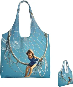 Canvas Tote Bag Reusable Grocery Bags Lightweight Handbag Color butterfly flower Tote Bag for Shopping Cloth Bags