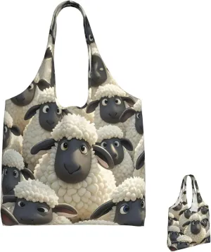 Canvas Tote Bag Reusable Grocery Bags Lightweight Handbag Cute Black Pug Dog Tote Bag for Shopping Cloth Bags