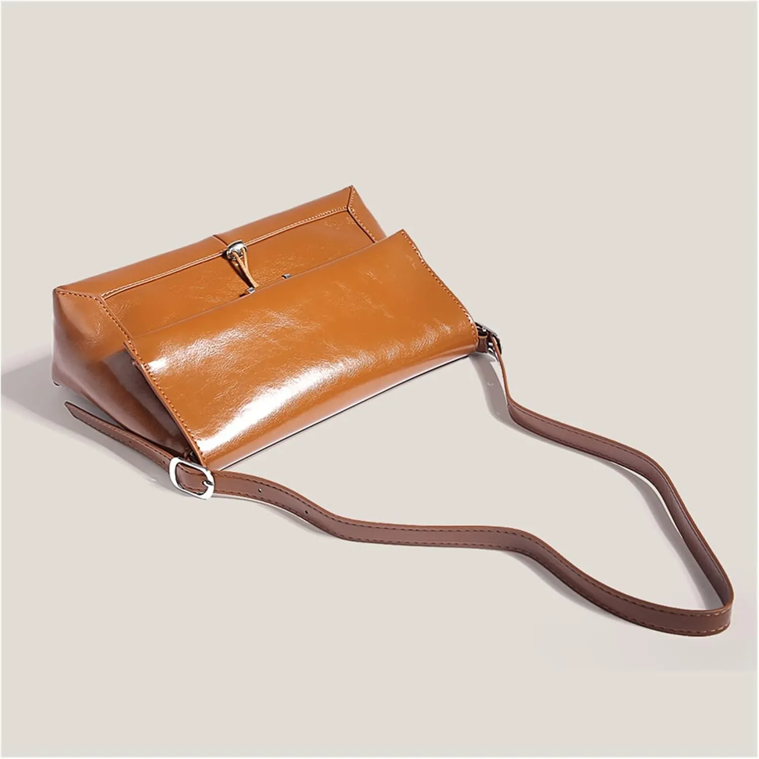 Casual Quality Shoulder Bag For Women Messenger Bag Crossbody Bags For Women Handbags Square Shopper Tote Bag(Brown)