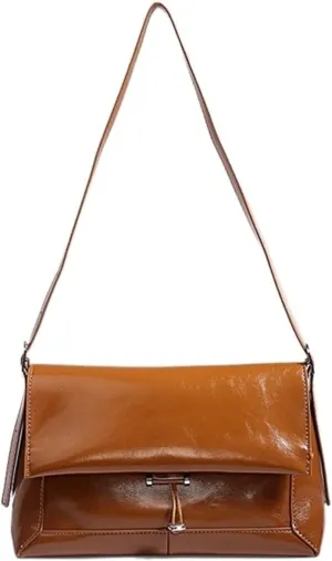 Casual Quality Shoulder Bag For Women Messenger Bag Crossbody Bags For Women Handbags Square Shopper Tote Bag(Brown)