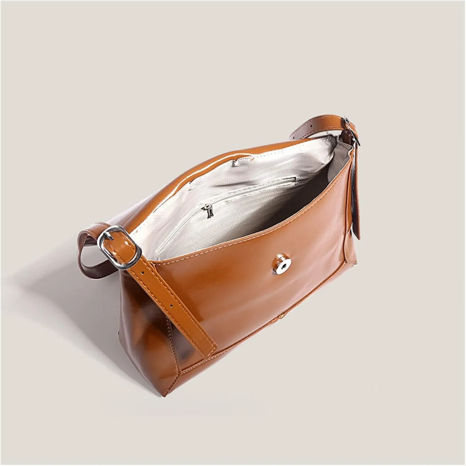 Casual Quality Shoulder Bag For Women Messenger Bag Crossbody Bags For Women Handbags Square Shopper Tote Bag(Brown)
