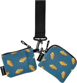 Chic Clownfish Wristlet Keychain Wallets for Women Portable Small Coin Purse