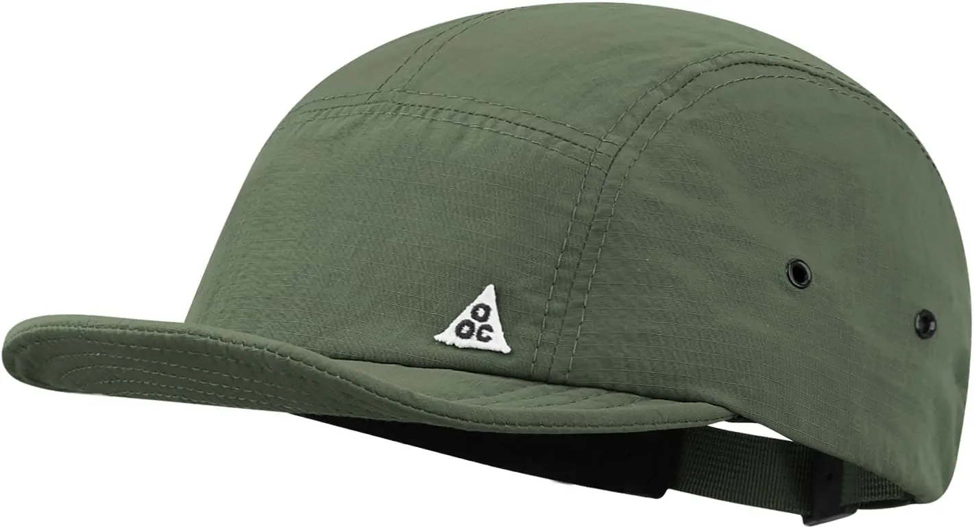 Clakllie 5 Panel Hat for Women Men Waterproof Flat Bill Hats Short Brim Baseball Cap Unstructured Golf Dad Hats Trucker Cap
