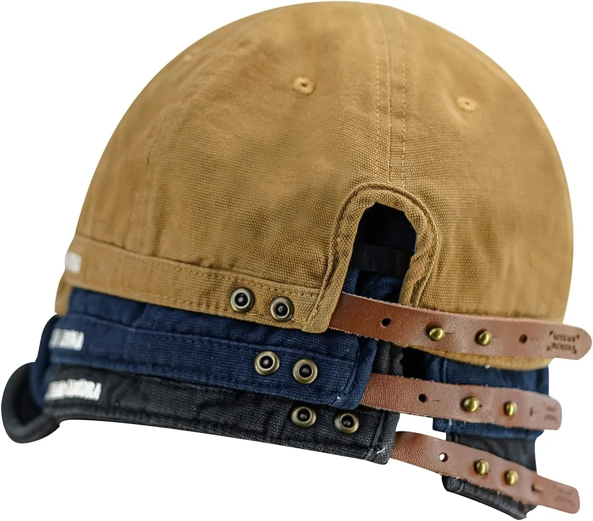 Clakllie Short Brim Baseball Cap for Men Retro Flat Bill Hats Unstructured Moisture Wicking Cotton Hat Trendy Dad Cap