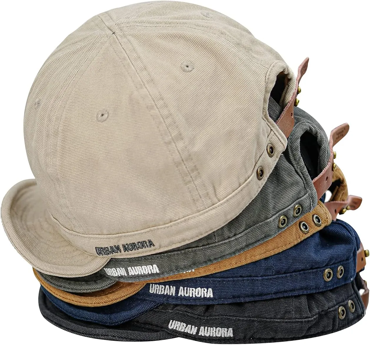 Clakllie Short Brim Baseball Cap for Men Retro Flat Bill Hats Unstructured Moisture Wicking Cotton Hat Trendy Dad Cap