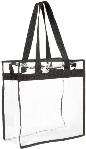 Clear Tote Bag, Stadium Approved Transparent Security Travel Gym See Through Bag, 30 * 30 * 10cm