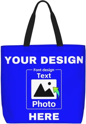 Custom Tote Bags Personalized Bags Your Own Design Women Custom Tote Bag For Shopping Canvas Bags Birthday Gift