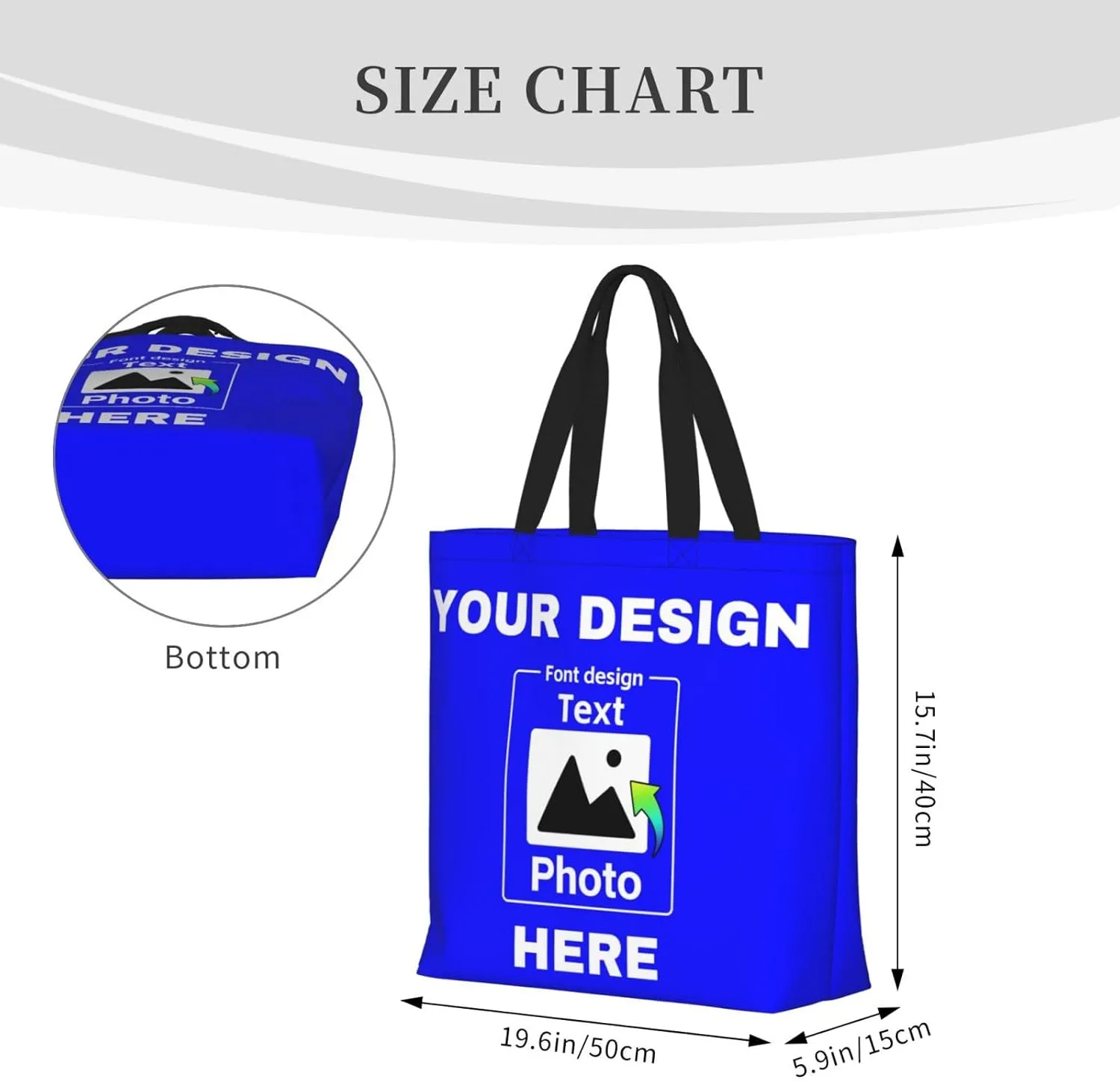 Custom Tote Bags Personalized Bags Your Own Design Women Custom Tote Bag For Shopping Canvas Bags Birthday Gift