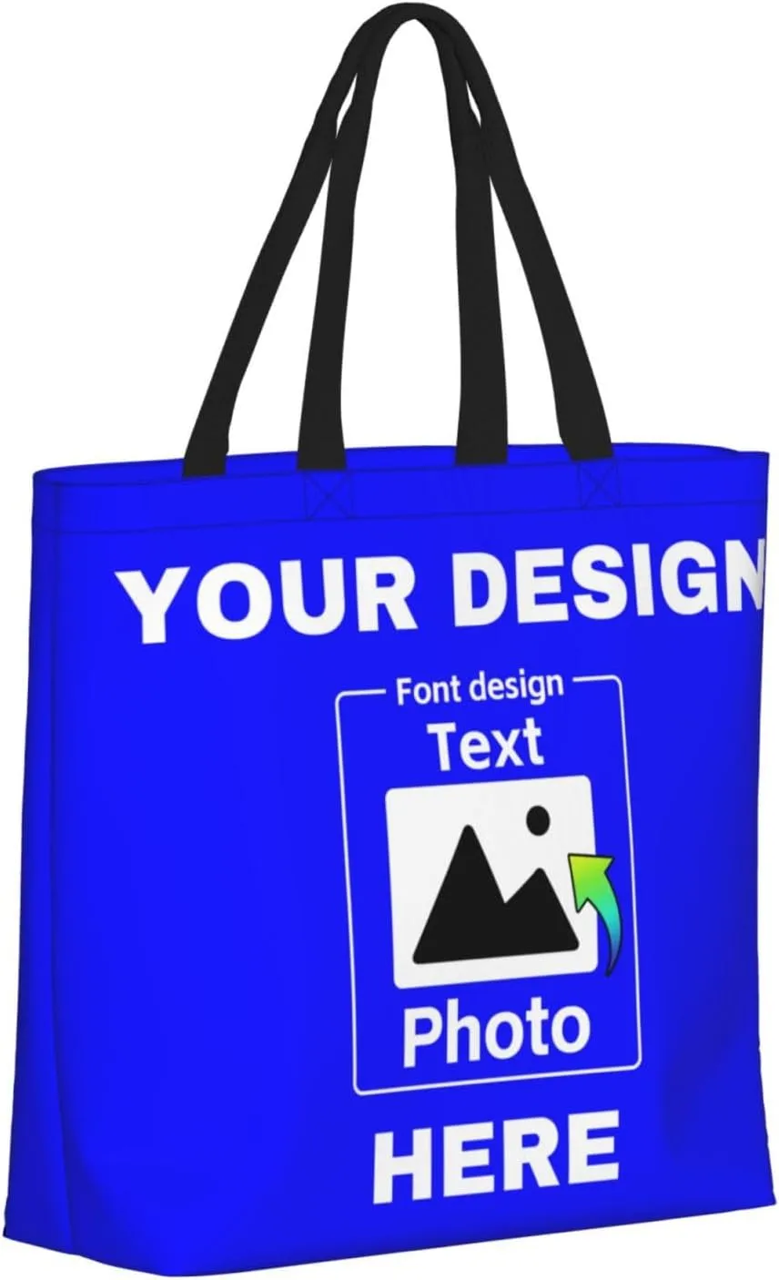 Custom Tote Bags Personalized Bags Your Own Design Women Custom Tote Bag For Shopping Canvas Bags Birthday Gift