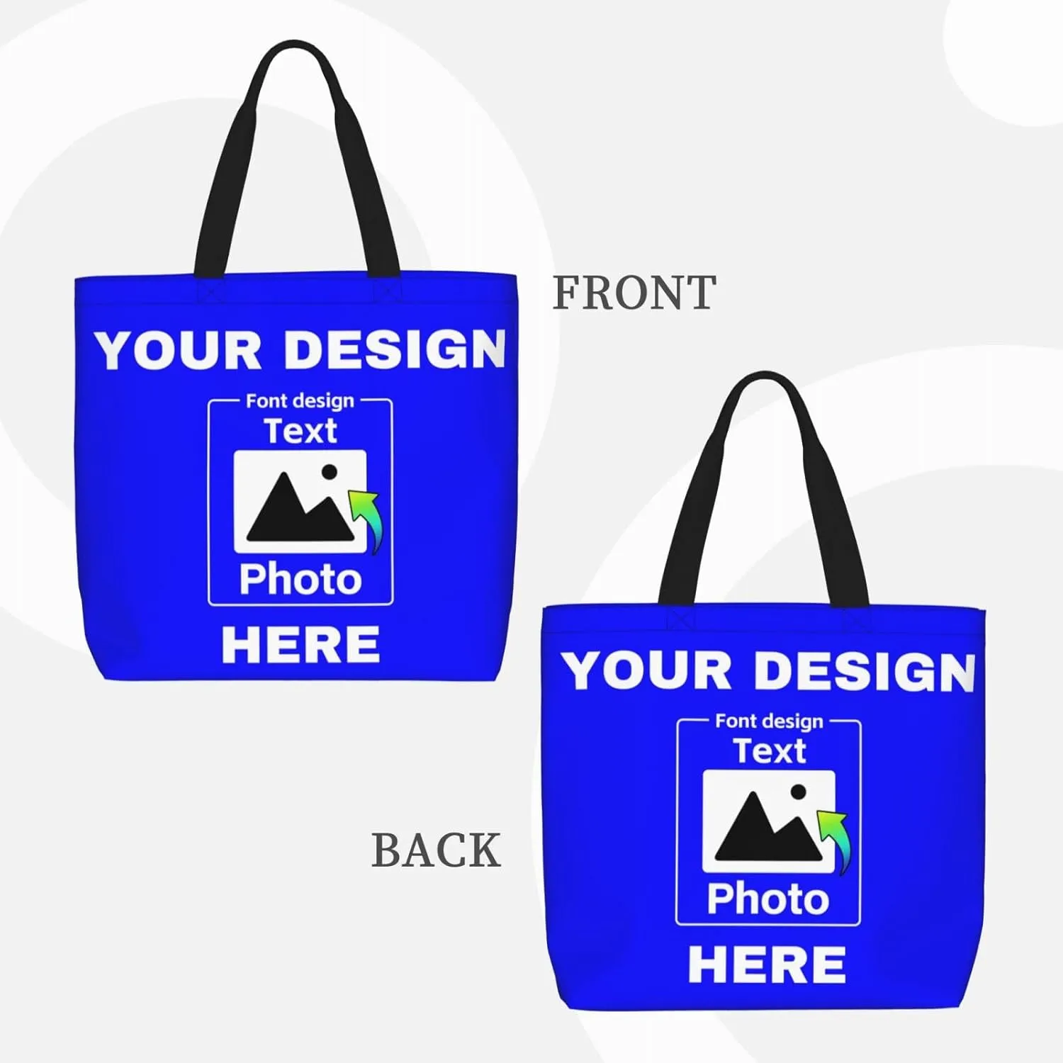 Custom Tote Bags Personalized Bags Your Own Design Women Custom Tote Bag For Shopping Canvas Bags Birthday Gift