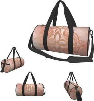Duffle Bags Rose Gold Gym Bag for Men Women Waterproof Travel Duffle Bags Convertible Carry on Garment Bag for Travel Sports