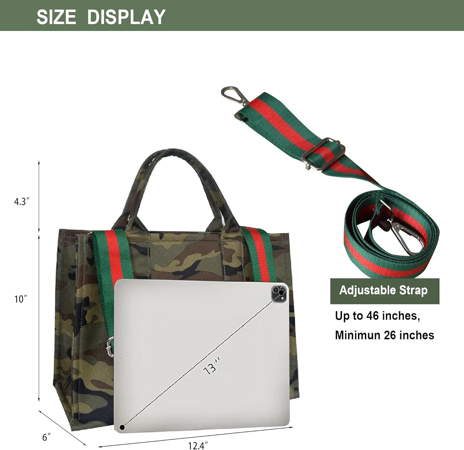 Dyalsa Tote Bags for Women, Canvas Handbag Tote Purse Crossbody Bags with Zip Medium Shoulder Bags for Work and Travel