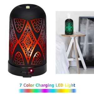 Essential Oil Diffuser Aromatherapy Cool Mist Ultrasonic Glass Humidifier Colors