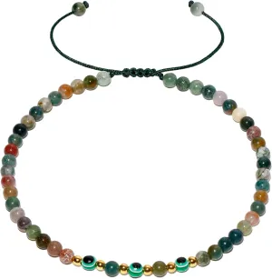 Evil Eye Ankle Bracelets for Women Beads Anklets Beach Accessiory Gemstone Healing Crystal Adjustable