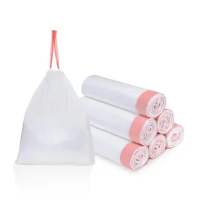 Fancial Ultra Strong Tall Kitchen Trash Bags, Unscented, White,13 Gallon, 60 Count