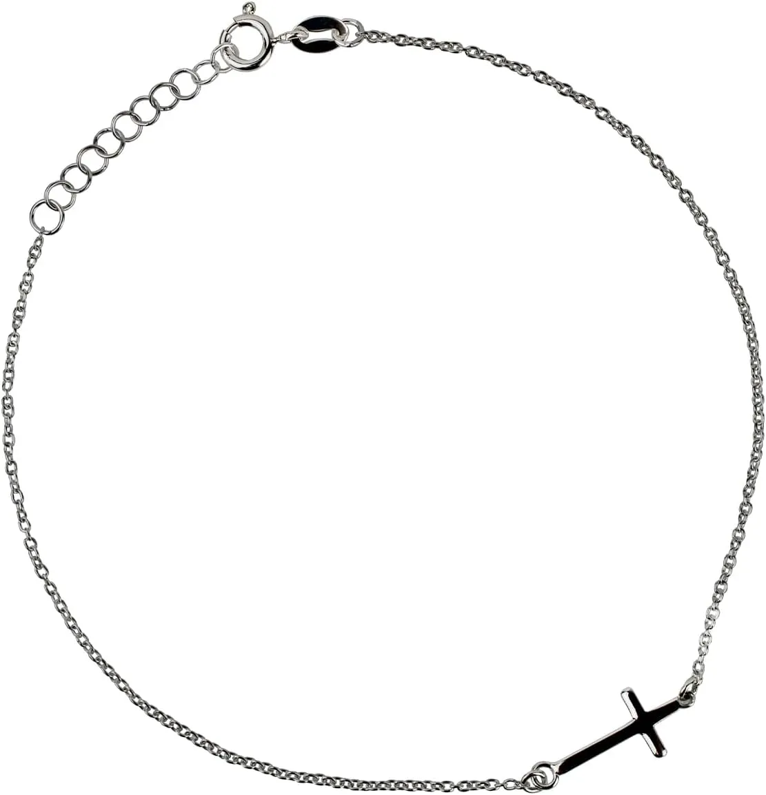 FashionJunkie4Life Sterling Silver Adjustable Link Anklet with Extension, Sterling Silver ankle bracelets for women, Summer bracelets, Foot Jewelry, Boho Jewelry for women