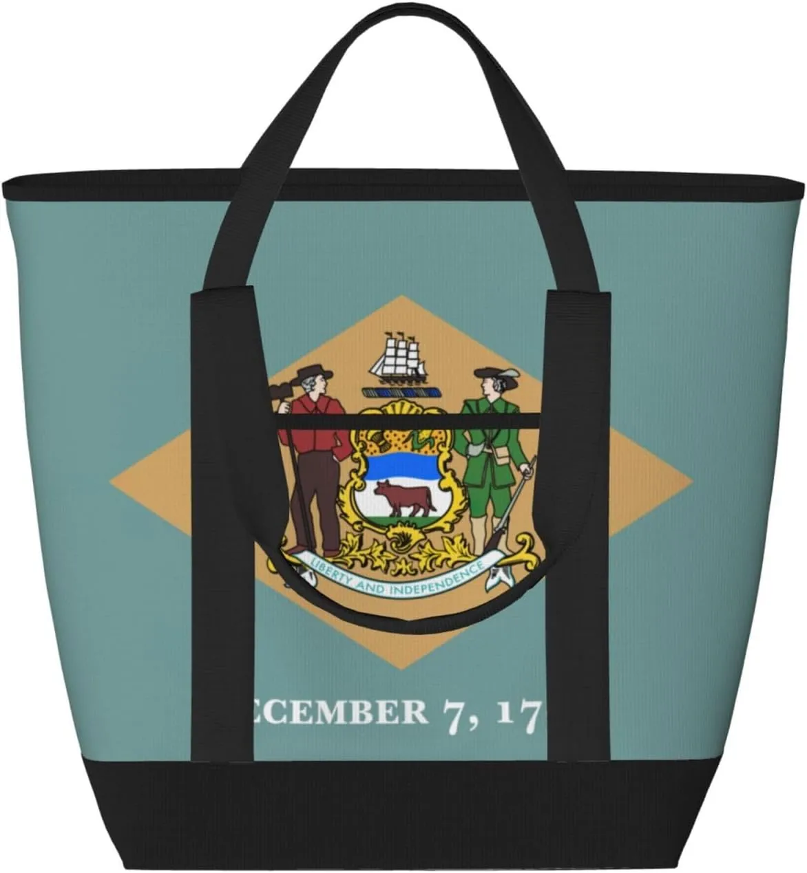 Flag of Delaware Women's tote bags and reusable women's beach bags are suitable for travel insulation and cooling bags.