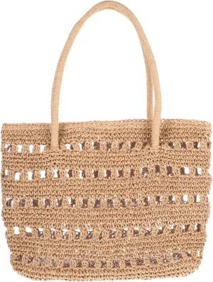 GALPADA Hand Woven Bag Tote for Women Purse Tote Bag Womens Shoulder Bag Shoulder Tote Bag Woven Tote Bag for Women Straw Beach Bag Summer Woven Item Bag Multipurpose Paper Rope Shopping