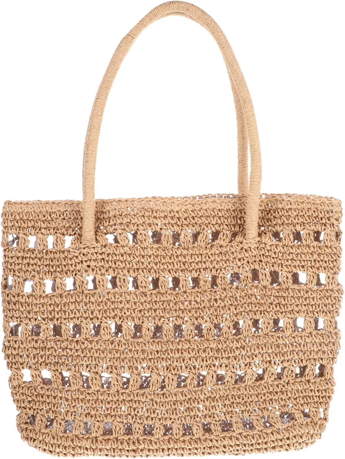 GALPADA Hand Woven Bag Tote for Women Purse Tote Bag Womens Shoulder Bag Shoulder Tote Bag Woven Tote Bag for Women Straw Beach Bag Summer Woven Item Bag Multipurpose Paper Rope Shopping